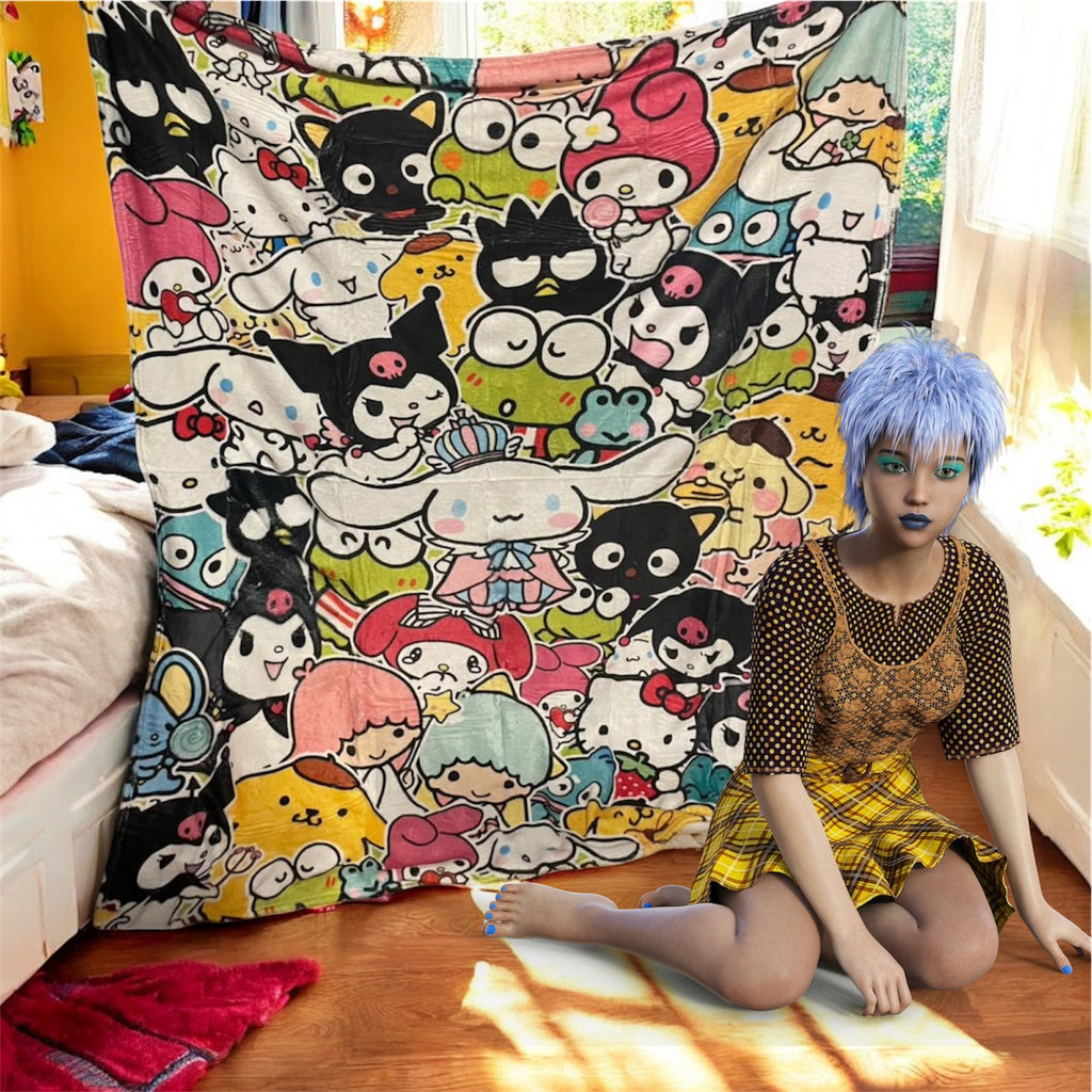 HK & Friends Throw Blanket