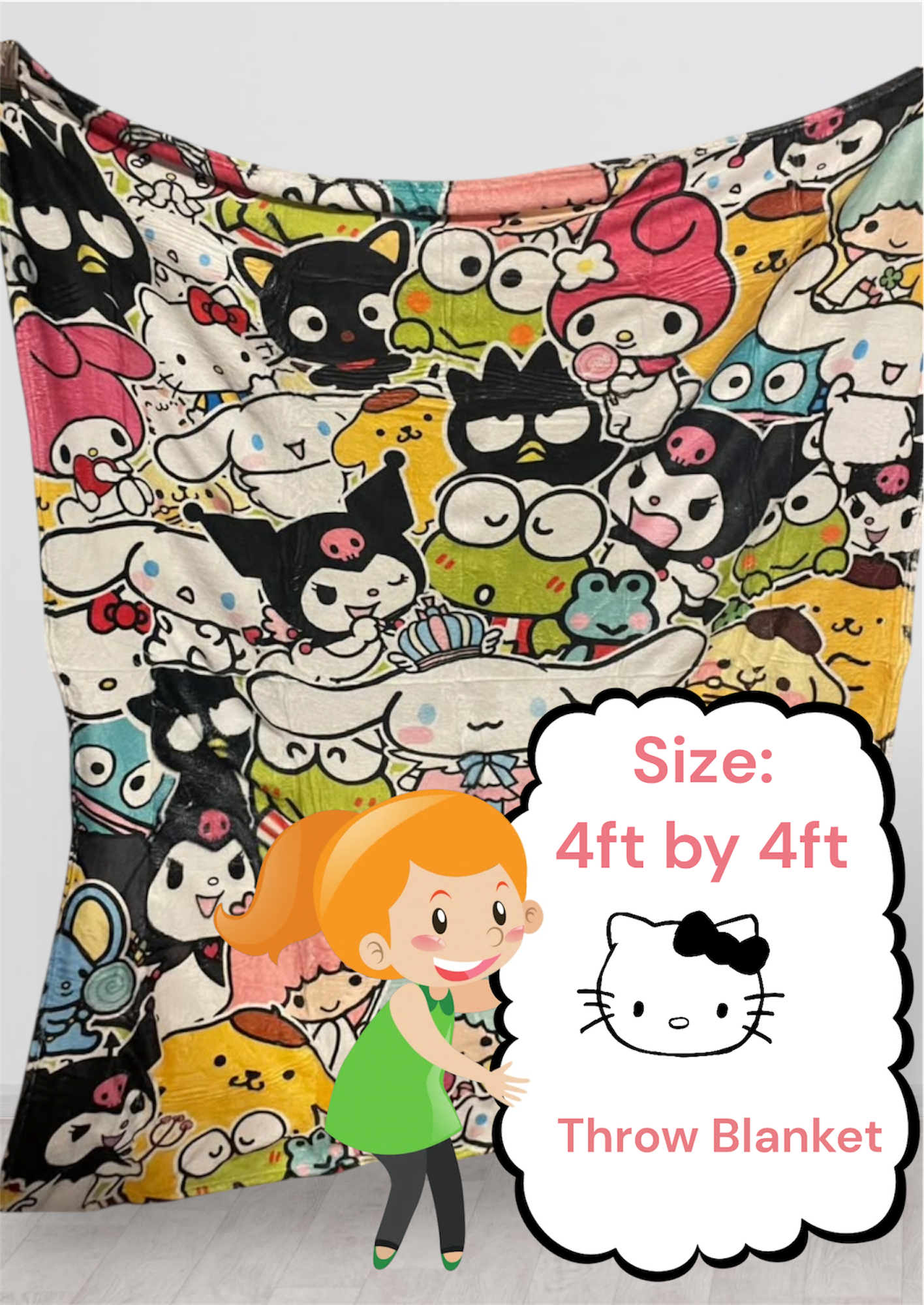 HK & Friends Throw Blanket