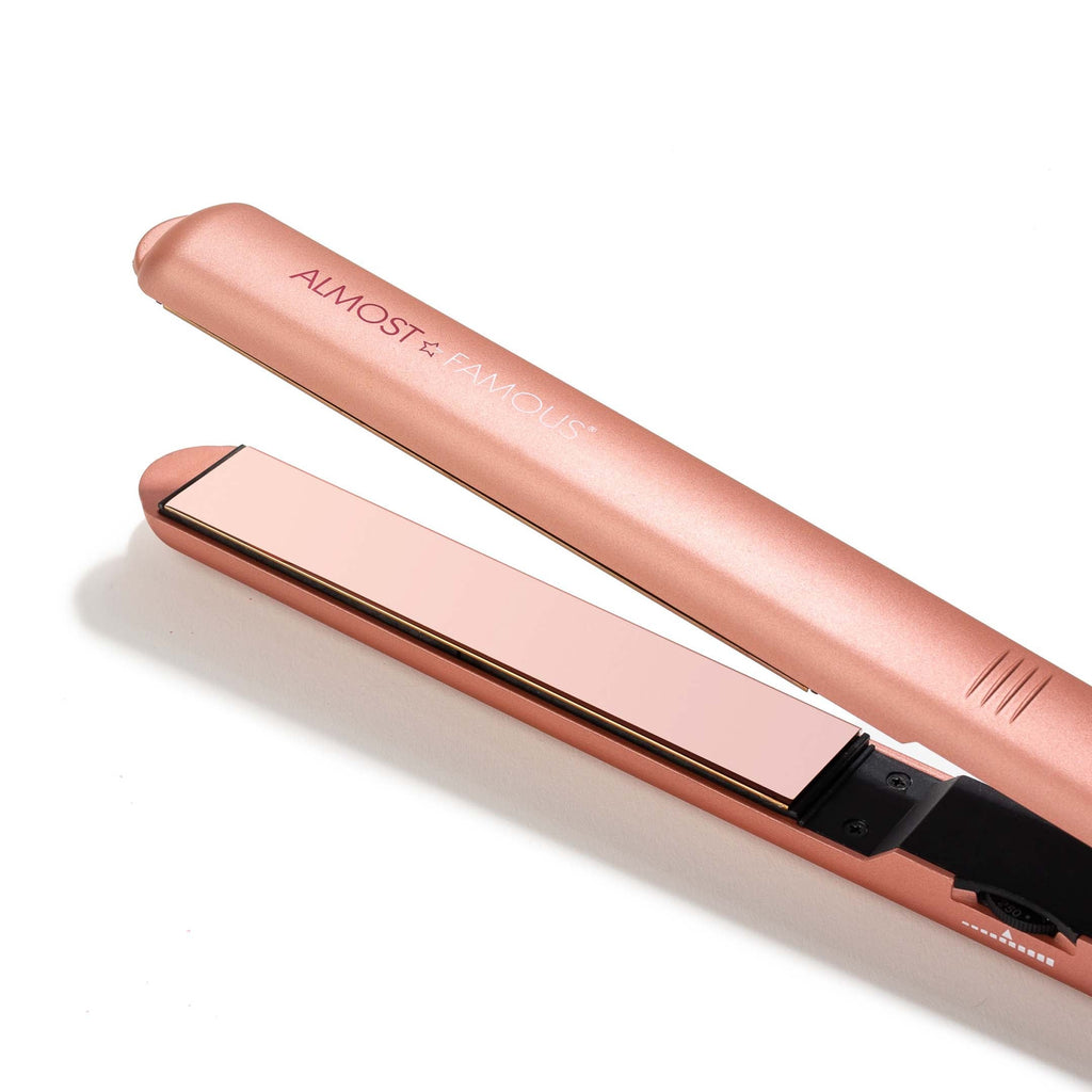 Max Length 1" Flat Iron with Rose Gold Titanium Plates
