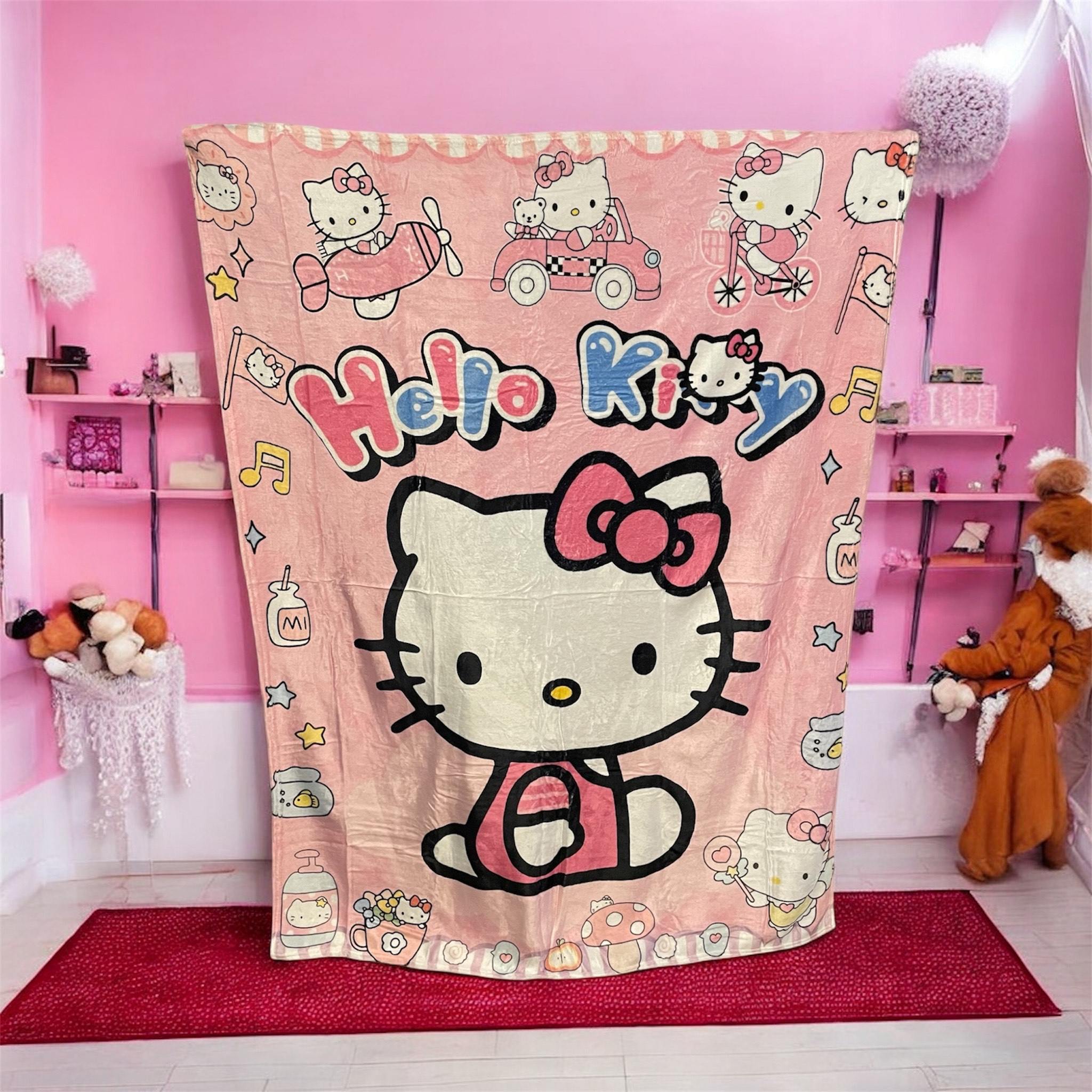 Pink HK Kitty Blanket